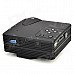 HX-100 Mini LED Home Projector w/ AV / VGA / SD / USB / HDMI + Remote Control - Black (EU Plug)