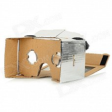 DIY Google Cardboard Virtual Reality 3D Glasses w/ NFC for 4~7" Cell Phone - Silver DIY Google Cardboard Virtual Reality 3D Glasses w/ NFC for 4~7" Cell Phone - Silver
