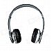 Foldable On-ear Wireless Stereo Bluetooth Headphones Supports MP3, FM & TF Card Reader - Black