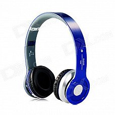 Foldable On-ear Wireless Stereo Bluetooth Headphones Headset Supports FM & TF Card Reader - Blue Foldable On-ear Wireless Stereo Bluetooth Headphones Headset Supports FM & TF Card Reader - Blue