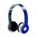 Foldable On-ear Wireless Stereo Bluetooth Headphones Headset Supports FM & TF Card Reader - Blue Foldable On-ear Wireless Stereo Bluetooth Headphones Headset Supports FM & TF Card Reader - Blue