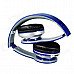 Foldable On-ear Wireless Stereo Bluetooth Headphones Headset Supports FM & TF Card Reader - Blue Foldable On-ear Wireless Stereo Bluetooth Headphones Headset Supports FM & TF Card Reader - Blue