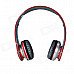 Foldable On-ear Wireless Stereo Bluetooth Headphones w/ MP3, FM & TF Card Reader - Red + Silver Foldable On-ear Wireless Stereo Bluetooth Headphones w/ MP3, FM & TF Card Reader - Red + Silver