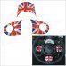 Carking DIY ABS Steering Wheel Covers Stickers for BMW Mini Cooper - Red + Blue + Multi-Color