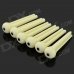 Universal Plastic Acoustic Guitar Bridge Pins Set - Beige (6 PCS)