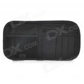 EDCGEAR Car Sun Visor Hanging Zipped Storage Bag Pouch - Black