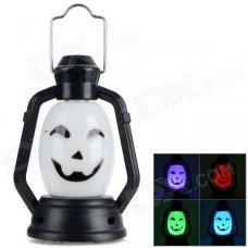 Halloween Funny Face Shaped Hand Lamp - White + Black (3 x AG13) Halloween Funny Face Shaped Hand Lamp - White + Black (3 x AG13)