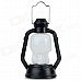 Halloween Skull Head Shaped Portable Hand Lamp - White + Black (3 x AG13)