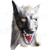 Halloween Costume Party Wolf Head Mask - Grey (Free Size)