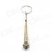 Creative Microphone Shaped Zinc Alloy Keychain - Bronze + Silver