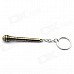 Creative Microphone Shaped Zinc Alloy Keychain - Bronze + Silver