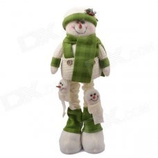NEJE ST0006-7 Christmas Old Stretch Santa Claus Gift Snowman Doll - Green + White NEJE ST0006-7 Christmas Old Stretch Santa Claus Gift Snowman Doll - Green + White