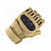 Fashionable Outdoor Cycling Half-finger Motorcycle Gloves - Khaki (Pair / Size L)