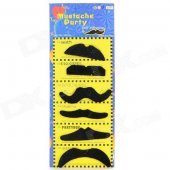 Costume Party Cosplay Artificial Funny Self-adhesive Mustache Set - Black (6 PCS)
