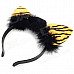 Halloween Fancy Ball Flashing Leopard Style Head Hoop - Black + Yellow (3 x AG13)