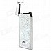 Creative Treasure Flower Pattern Windproof Blue Flame Butane Lighter - Silver