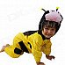 Animal Bee Style Plush Coverall Suit for Halloween - Yellow + Pink Animal Bee Style Plush Coverall Suit for Halloween - Yellow + Pink