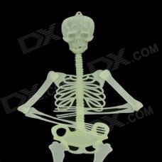 Skull Skeleton Style Glow-in-the-Dark Gadget for Halloween - Green (Size L)