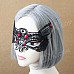 Halloween Costume Makeup Women's Lace Fox Princess Mask - Black (2pcs)