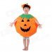 Halloween Party Show Costume Children's Pumpkin Clothes Hat Suit - Orange + Green + Black (L) Halloween Party Show Costume Children's Pumpkin Clothes Hat Suit - Orange + Green + Black (L)
