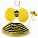 Halloween Costume Makeup Props Bee Skirt + Wings + Headband + Stick Set - Yellow + Black