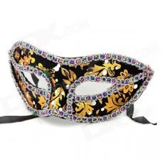 Halloween Costume Makeup Ball Masquerade Mask - Black + Golden