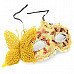 Stylish Butterfly Decorated Shiny Powder Finish Mask for Halloween / Costume Party / Ball - Golden