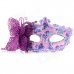 Stylish Butterfly Decorated Shiny Powder Finish Mask for Halloween / Costume Party / Ball - Purple