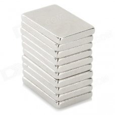 N35 15 x 10 x 1.8mm Square Shaped NdFeB Magnets - Silver (10 PCS) N35 15 x 10 x 1.8mm Square Shaped NdFeB Magnets - Silver (10 PCS)