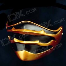 MM116 Halloween Cosplay Resin Face Mask - Golden + Black
