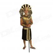 F023 Halloween Cosplay Egyptian Pharaoh Costume - Golden