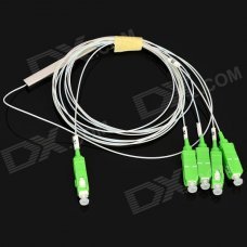 PENGDA 1 to 4 PLC SC/APC Optical Splitter - Green + White PENGDA 1 to 4 PLC SC/APC Optical Splitter - Green + White