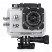 S50W 1080P 1.5" LTPS Wide Angle 12MP Wi-Fi HD Waterproof Sport Camera Camcorder - Silver + Black