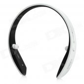 Cannice Y2 Sport Headband Bluetooth v4.0 Stereo Headset w/ NFC, Microphone - White + Black
