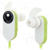 HV803 Bluetooth V3.0 + EDR In-Ear Style Earphones w/ Microphone - Green + White