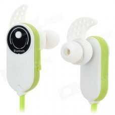 HV803 Bluetooth V3.0 + EDR In-Ear Style Earphones w/ Microphone - Green + White
