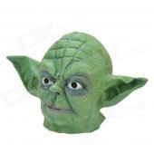 Big Ears Green Alien Rubber Mask - Green
