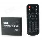 HD 1080P Home HDD / Car Multi-Media AV / Advertising Player w/ HDMI Cable & Car Charger - Black
