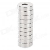 Round Hole Shaped N35 NdFeB Magnets - Silver (10 PCS)