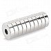 Round Hole Shaped N35 NdFeB Magnets - Silver (10 PCS)