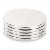 18 x 1.3mm Round Shaped N35 NdFeB Magnets - Silver (5 PCS)