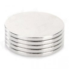 18 x 1.3mm Round Shaped N35 NdFeB Magnets - Silver (5 PCS) 18 x 1.3mm Round Shaped N35 NdFeB Magnets - Silver (5 PCS)