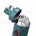 Fashion Gas-Jar Shaped Zinc Alloy Windproof Butane Lighter - Blue Grey