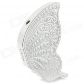 Butterfly Shaped Blue Flame Zinc Alloy Butane Lighter - White