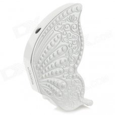 Butterfly Shaped Blue Flame Zinc Alloy Butane Lighter - White