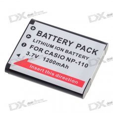NP-110 Compatible 3.7V 1200mAh Battery Pack for Casio EX-Z2000