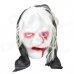Holloween Party Cosplay Thinning White Hair One-eyed Zombie Mask - White + Black + Red Holloween Party Cosplay Thinning White Hair One-eyed Zombie Mask - White + Black + Red