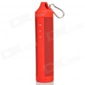 DOSS DS-1699 Outdoor Sport Portable IPX4 Handsfree Bluetooth V4.0 Speaker w/ FM / TF - Red