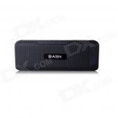 BASN S101 Portable Mini Bluetooth V3.0 Speaker w/ 4400mAh Power Bank / TF / FM - Black