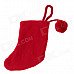 Patterned Cute Wool Christmas Sock - Red + White Patterned Cute Wool Christmas Sock - Red + White